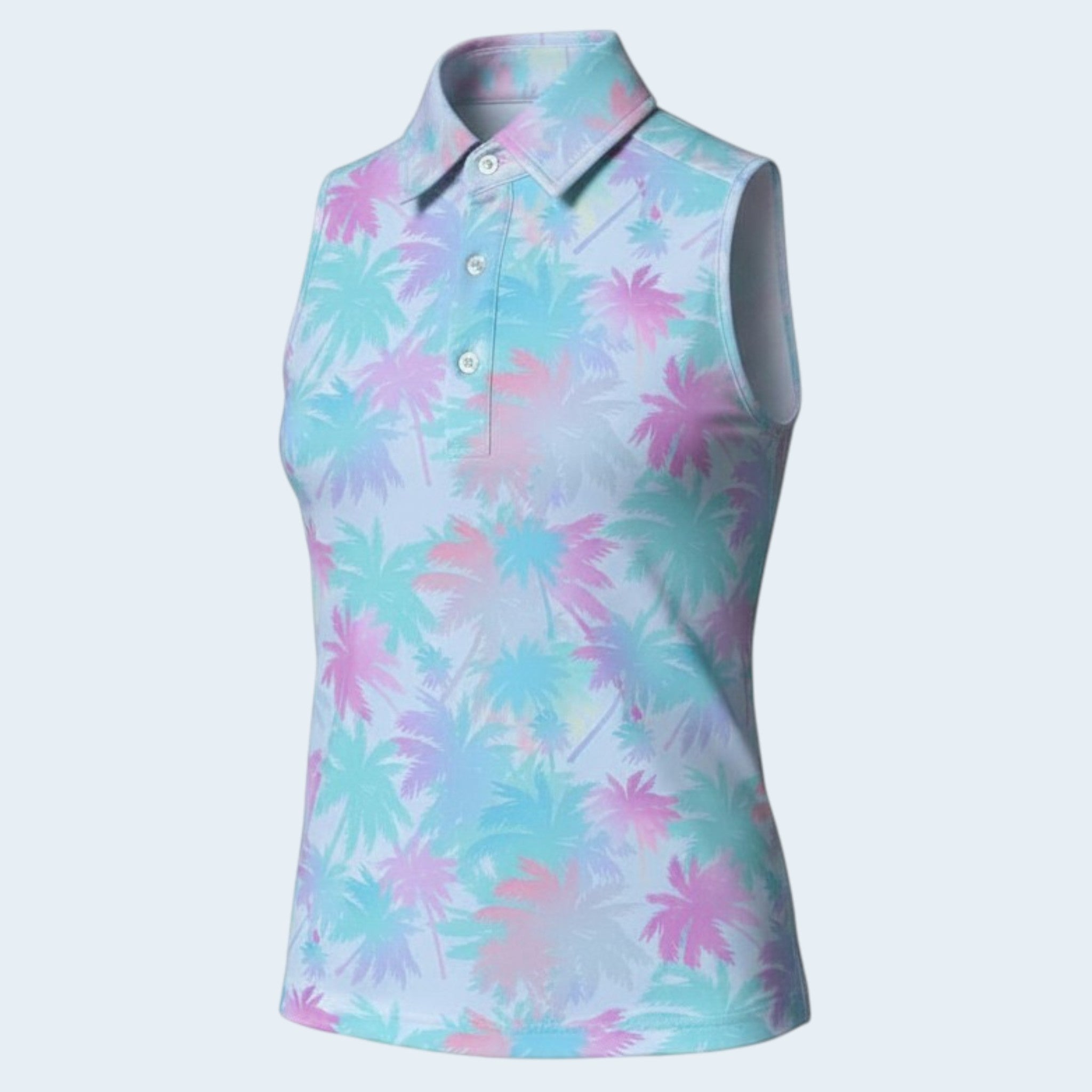 Poolside Palms Ladies Sleeveless Polo